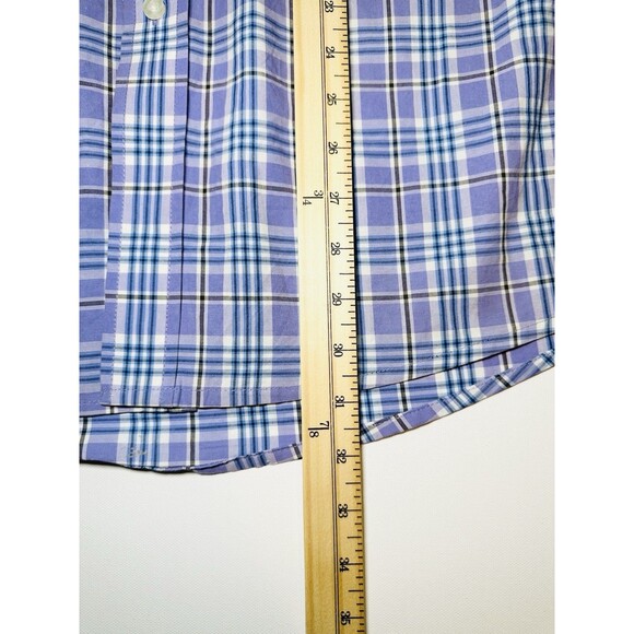 Wrangler George Strait Western‎ Purple Plaid Short Sleeve Button Up Men's MEDIUM - Picture 7 of 8